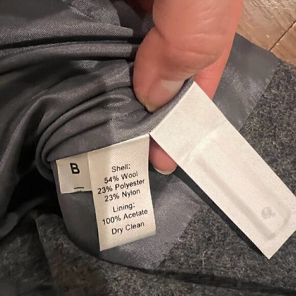 Ann Taylor LOFT Wool Blend Gray Wrap Skirt w/ Side Button Detail SIZE 4 - Picture 7 of 7